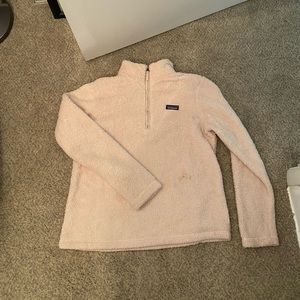 Women’s Patagonia Quarter Zip. Color Light Pink. Size Extra Large.